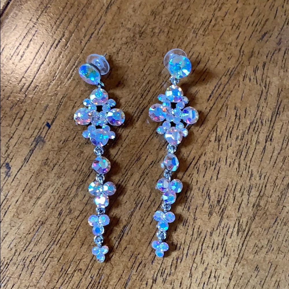 Formal pageant drop earrings